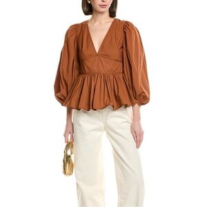Staud Luna Peplum Top